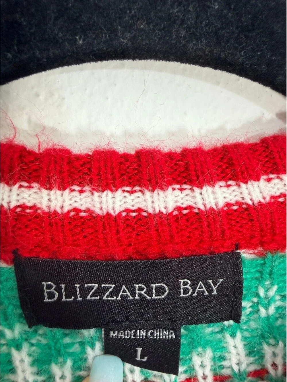 Blizzard Bay Christmas Cat Ugly Sweater 3D Santa Men’s Size L